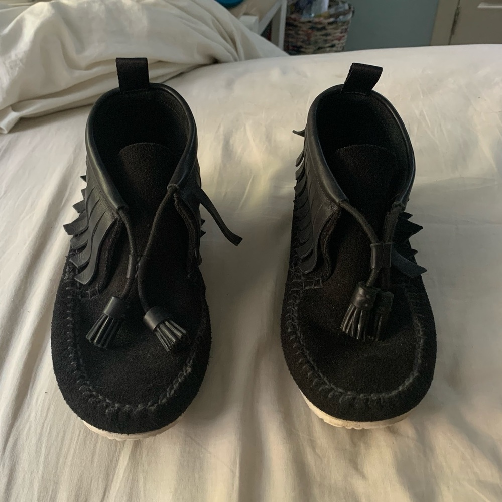 Rag & Bone black suede moccasin boots